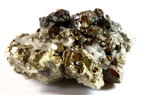 Bleiglanz-Quartz-Pyrit-Stufe 6 x 5 cm