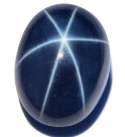 Stern-Saphir mit 5 x 4 mm